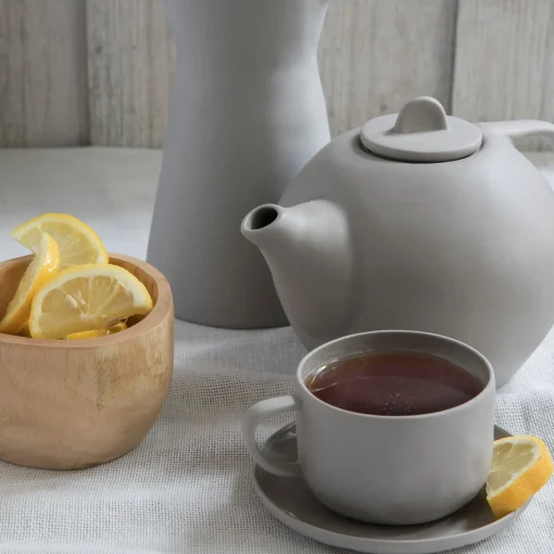 Tam Stoneware Teapot, Sterling^Be Home Flash Sale