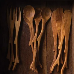 Teak Cocktail Forks, Set of 4