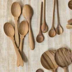 Teak Coffee Spoons, Set of 4
