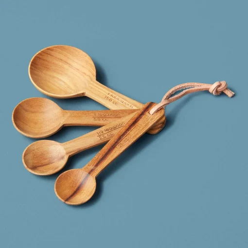 Teak Measuring Spoons Set