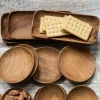 Teak Small Trays, Set of 4