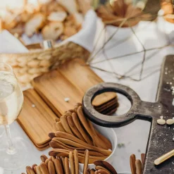 Teak Small Trays, Set of 4