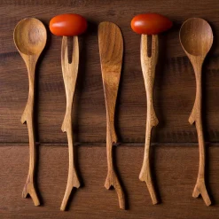 Teak Twig Spreaders, Set of 4