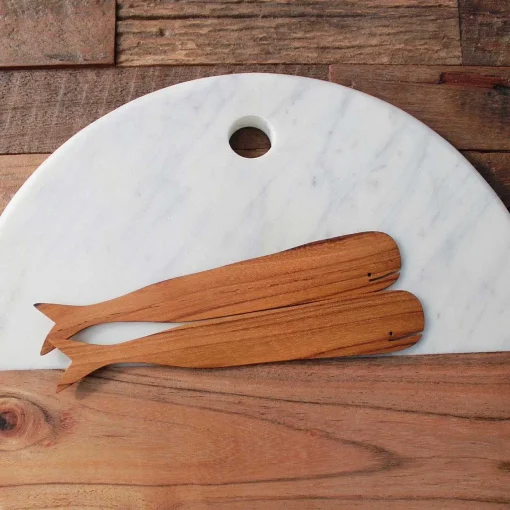 Teak Whale Spreaders, Set of 4