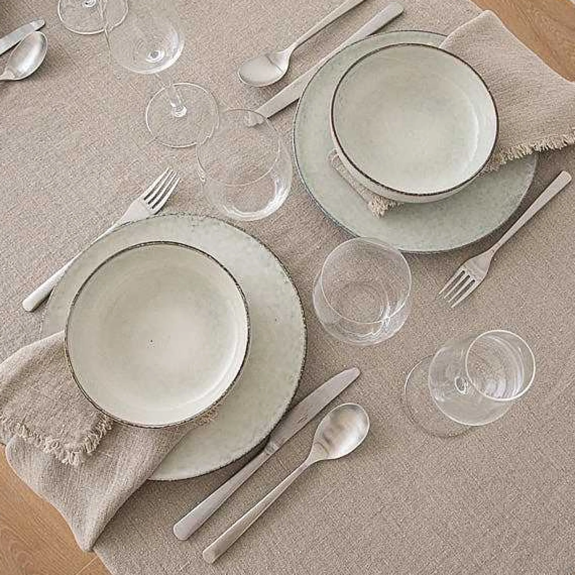 Terra Fringe Tablecloth, Natural