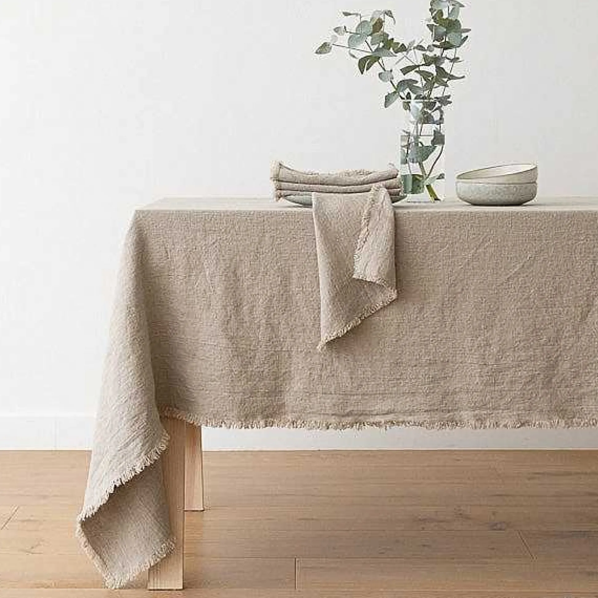 Terra Fringe Tablecloth, Natural