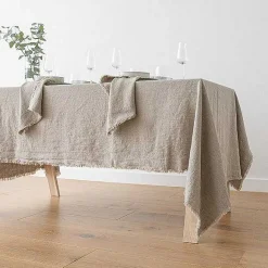 Terra Fringe Tablecloth, Natural