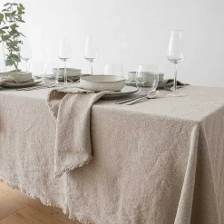 Terra Fringe Tablecloth, Natural