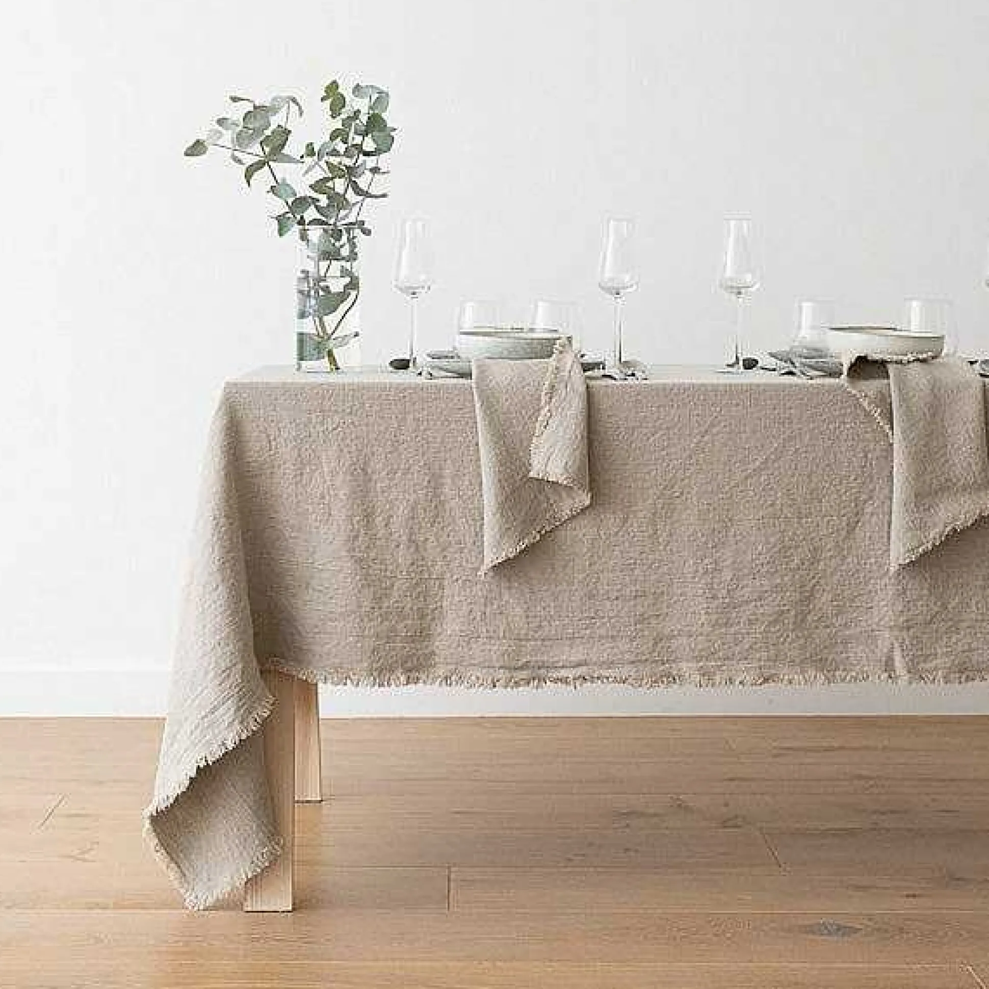 Terra Fringe Tablecloth, Natural