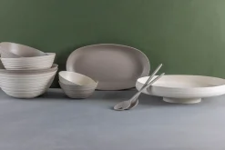 Tierra Serving Bowl, Medium, Taupe^Be Home Cheap