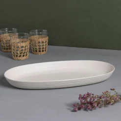 Tierra Serving Tray, White^Be Home Discount