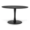 Torsion Black Dining Table, 50"