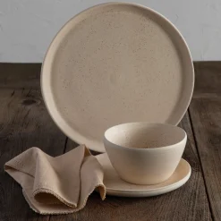 Treves Dinner Plate, Speckled Nude, Set of 4^Be Home Outlet