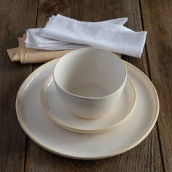 Treves Dinner Plate, White, Set of 4^Be Home Store