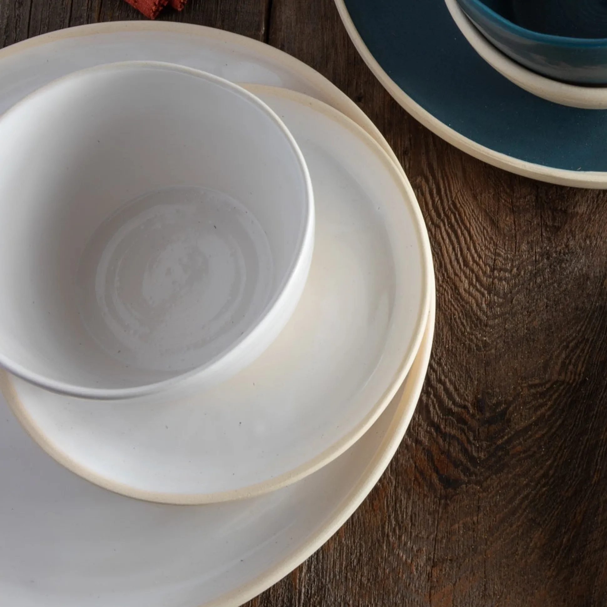 Treves Dinner Plate, White, Set of 4^Be Home Store