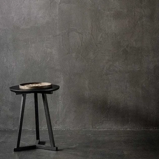 Tripod Side Table, Black Oak