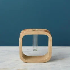 Uma Burl Wood Bud Vase, Short^Be Home Discount
