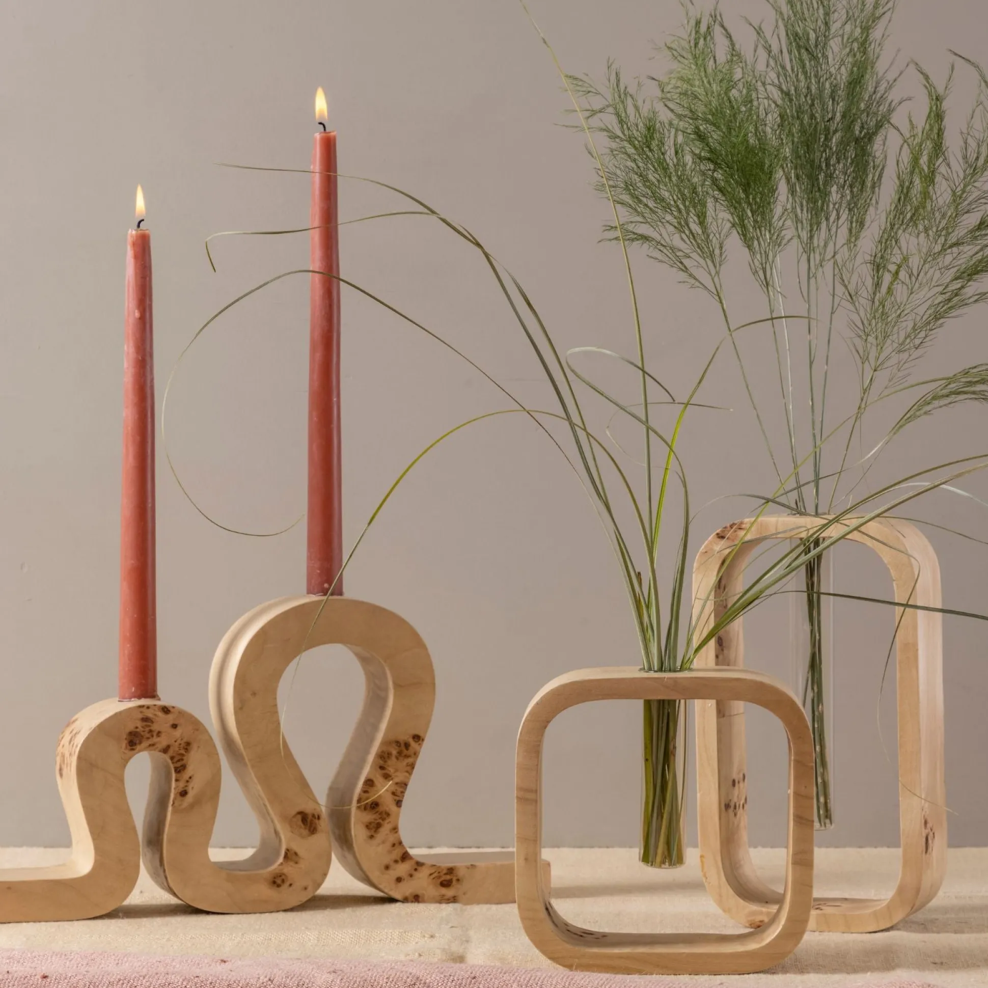 Uma Burl Wood Bud Vase, Tall^Be Home Flash Sale