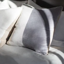 Velvet & Linen Square Pillow, Moonstone^Be Home Flash Sale