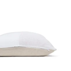Velvet & Linen Square Pillow, Pearl Grey^Be Home Hot