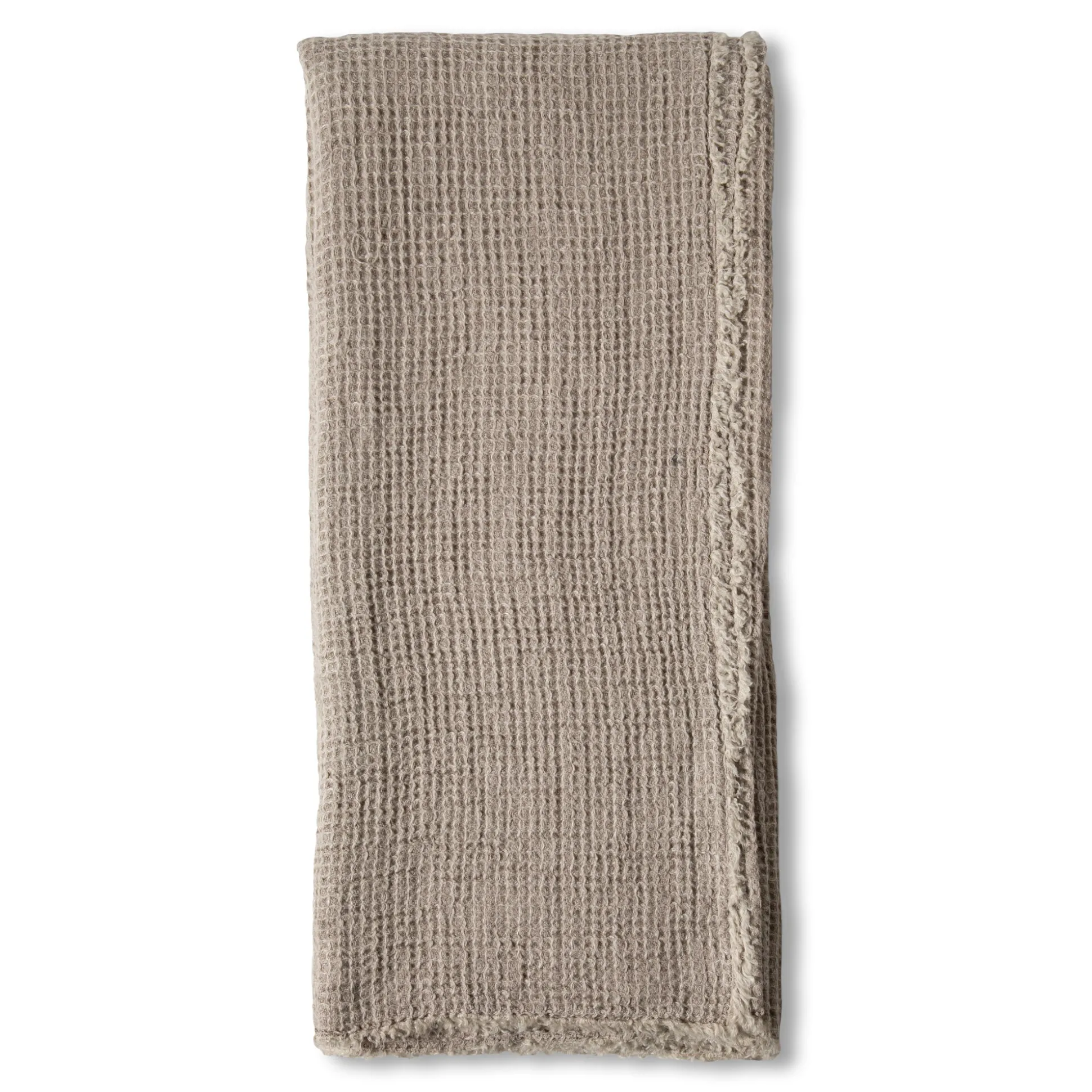 Venice Oversized Waffle Throw, Taupe^Be Home Flash Sale