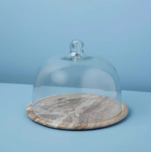 Waterfall Marble Glass Cloche