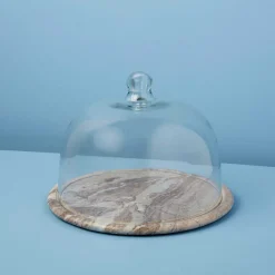 Waterfall Marble Glass Cloche