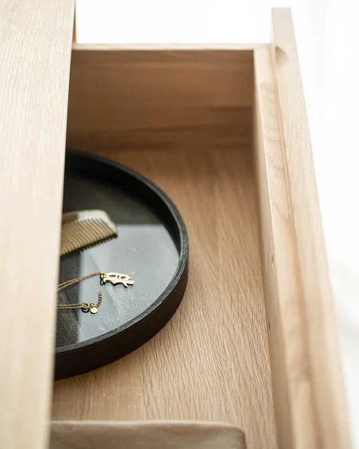 Wave Oak Sideboard, 1 Door, 3 Drawers