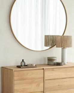 Wave Oak Sideboard, 1 Door, 3 Drawers