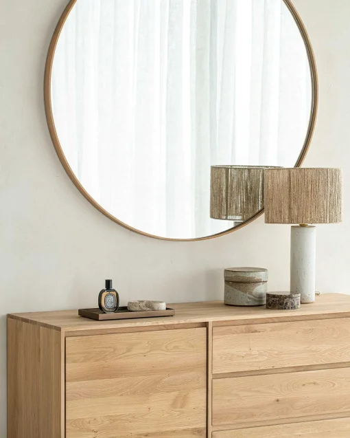 Wave Oak Sideboard, 1 Door, 3 Drawers