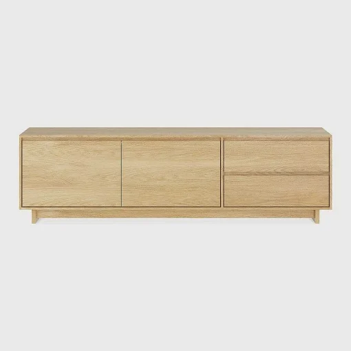Wave Solid Oak Media Console