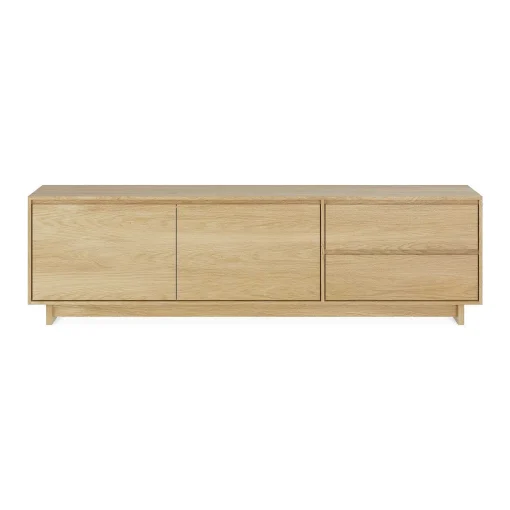 Wave Solid Oak Media Console