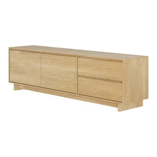 Wave Solid Oak Media Console