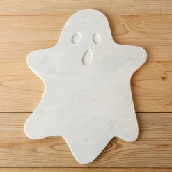 White Marble Ghost Coasters, Set of 4