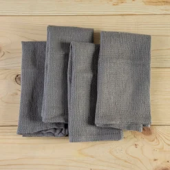 Willow Napkins, Set of 4, Charcoal^Be Home Store