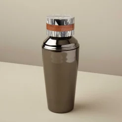 Zebra Marble & Wood Onyx Cocktail Shaker