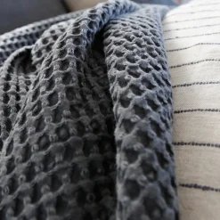 Zuma Queen Blanket, Charcoal^Be Home Best Sale